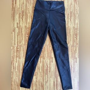 Robert Matthews faux leather pants tights black size small